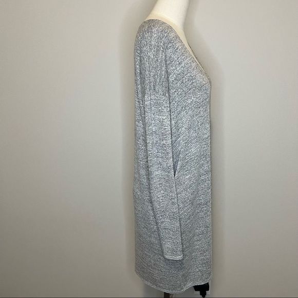 Aritzia Wilfred Free Gail Dress Light Grey  Long Sleeve Oversized Mini Dress - Picture 6 of 13